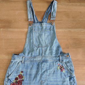 F21 denim overall dress